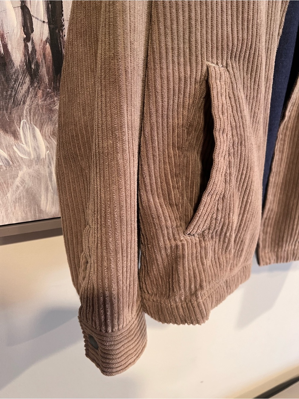 Katin Kane Corduroy Jacket Men Size L Shell Full Zip Taupe Khaki Brown Shacket - Picture 9 of 16